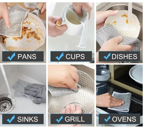 Magic Dishwashing Metal Towel – 2 pcs