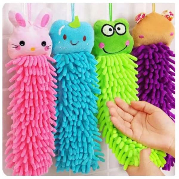 Micro Fiber Hand Towel With Cartoon Head