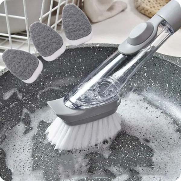 Dish Cleaning Brush Refill Liquid Soap Dispenser